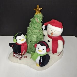 Hallmark 2006 Very Merry Trio Jingle Pals Plush Singing Snowman and Penguins